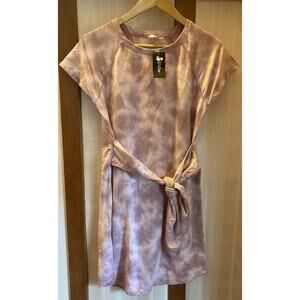 NWT Ideology Sweat Dress Women’s Small $50 Mauve Tie Dyed